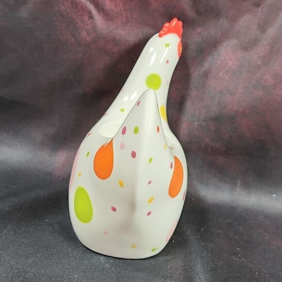 🔸️NIB Partylite Spring Polka Dot Hen Tealight Holder - Picture 7 of 10